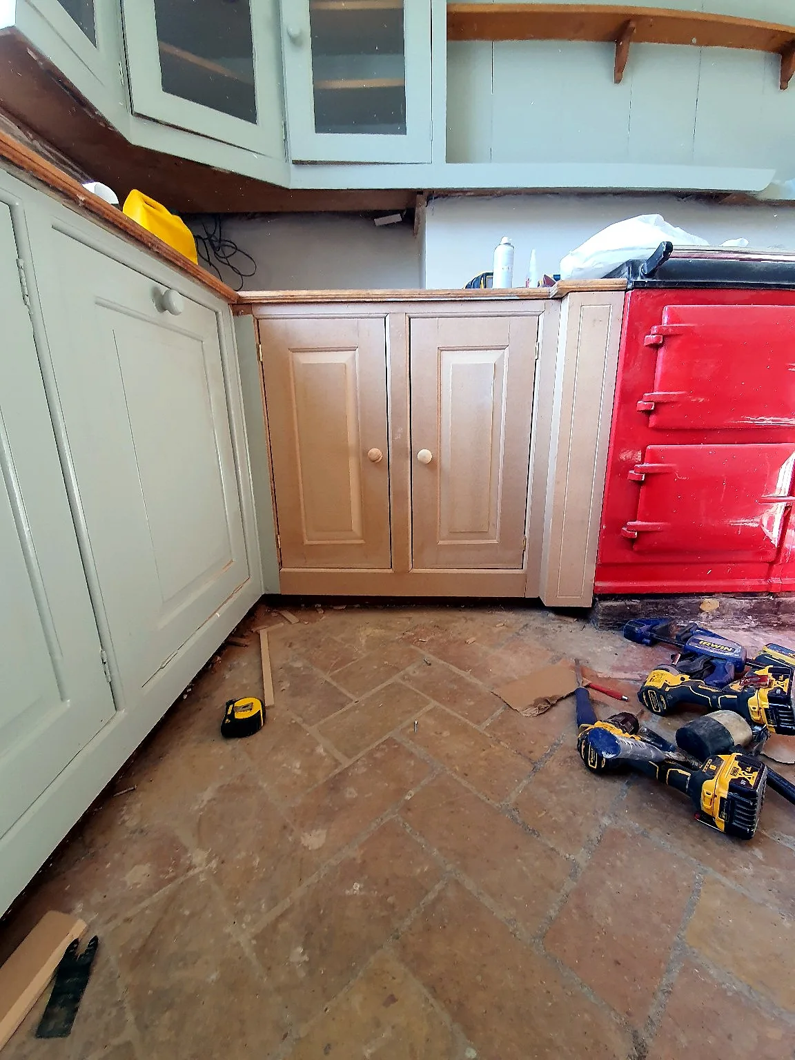 Bespoke kitchen cabinetry and fitting work in progress by SM Installations